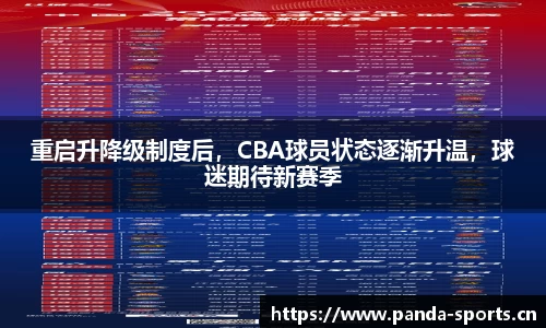 重启升降级制度后，CBA球员状态逐渐升温，球迷期待新赛季